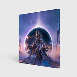 Холст квадратный Предзнаменования тирании Helldivers 2, цвет: 3D-принт