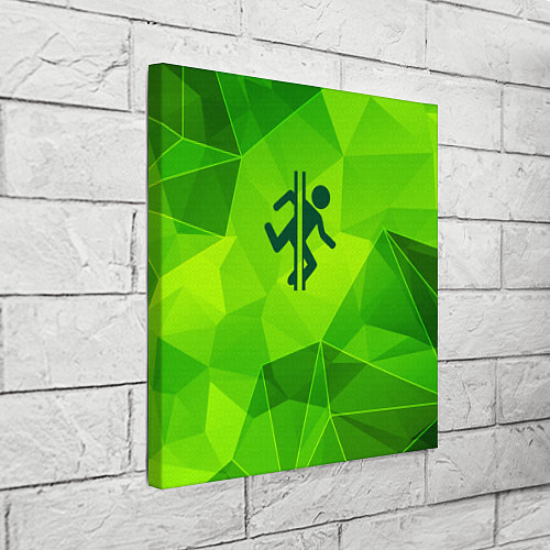 Картина квадратная Portal green poly / 3D-принт – фото 3