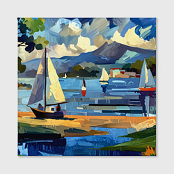 Холст квадратный Средиземноморский пейзаж, цвет: 3D-принт — фото 2