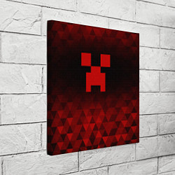 Холст квадратный Minecraft red poly, цвет: 3D-принт — фото 2
