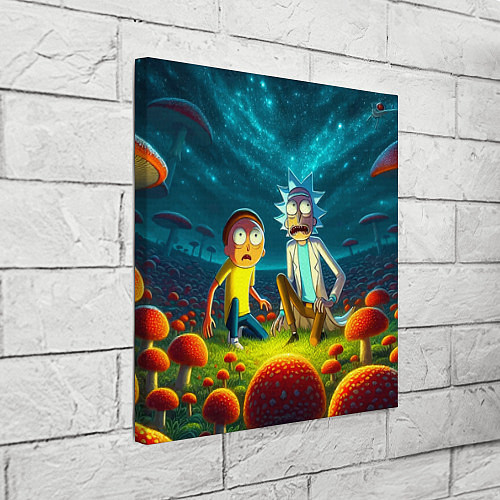 Картина квадратная Rick and Morty on the fly agaric planet / 3D-принт – фото 3