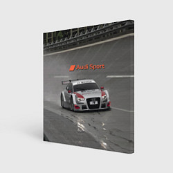 Холст квадратный Автогонки на шорт-треке Audi sport racing team, цвет: 3D-принт