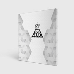Холст квадратный Fall Out Boy white poly, цвет: 3D-принт