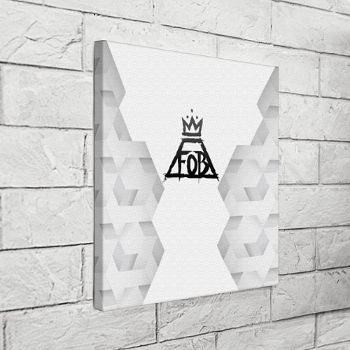 Картина квадратная Fall Out Boy white poly / 3D-принт – фото 3