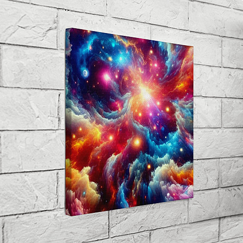 Картина квадратная Colorfull neon space clouds - ai art fantasy / 3D-принт – фото 3