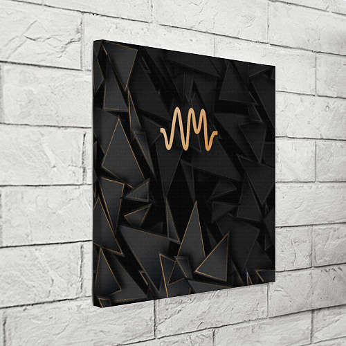 Картина квадратная Arctic Monkeys golden poly / 3D-принт – фото 3