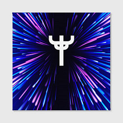 Холст квадратный Judas Priest neon energy, цвет: 3D-принт — фото 2