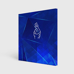 Холст квадратный K Pop blue poly, цвет: 3D-принт
