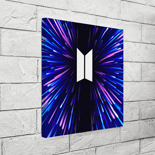 Картина квадратная BTS neon energy / 3D-принт – фото 3