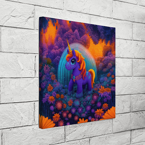 Картина квадратная Сказочный единорог / 3D-принт – фото 3