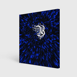 Холст квадратный Burzum blue energy, цвет: 3D-принт