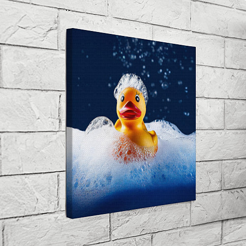 Картина квадратная Резиновая уточка в мыльной пене / 3D-принт – фото 3