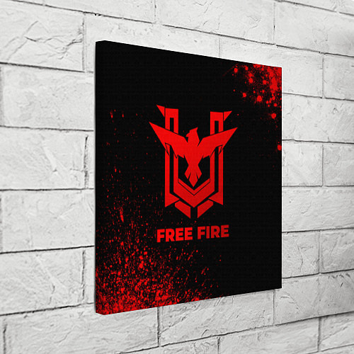 Картина квадратная Free Fire - red gradient / 3D-принт – фото 3