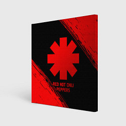 Холст квадратный Red Hot Chili Peppers - red gradient, цвет: 3D-принт
