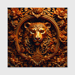 Холст квадратный Лев узор, цвет: 3D-принт — фото 2