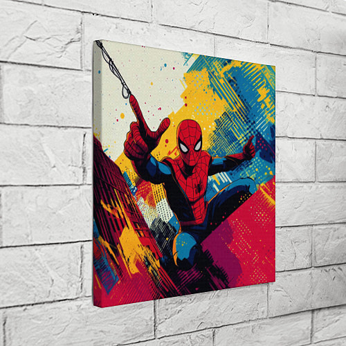 Картина квадратная Человек паук висит на паутине / 3D-принт – фото 3