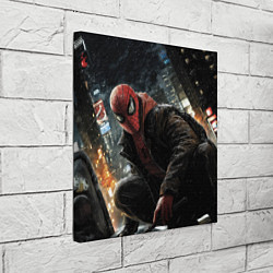 Холст квадратный Человек-паук и поздняя ночь, цвет: 3D-принт — фото 2