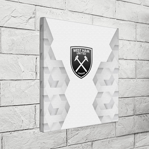 Картина квадратная West Ham white poly / 3D-принт – фото 3