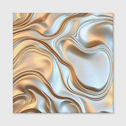 Холст квадратный Жидкое белое золото, цвет: 3D-принт — фото 2