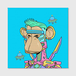 Холст квадратный NFT cyber ape UFO, цвет: 3D-принт — фото 2