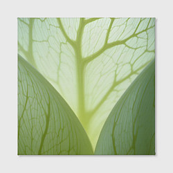 Холст квадратный Макро съемка листа, цвет: 3D-принт — фото 2