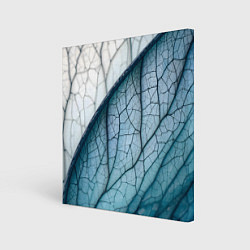 Холст квадратный Листья с прожилками, цвет: 3D-принт