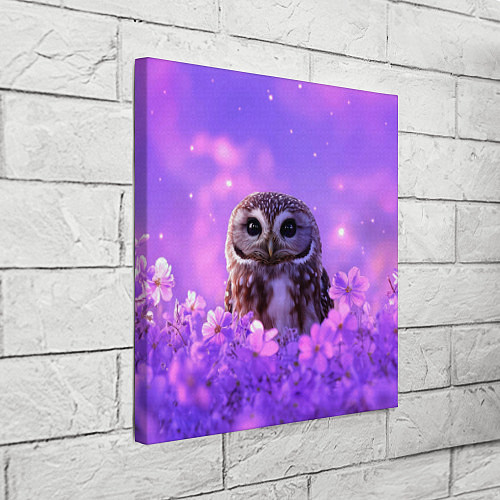 Картина квадратная Сова в фиолетовых цветах / 3D-принт – фото 3