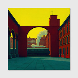 Холст квадратный Арт с поездом, цвет: 3D-принт — фото 2