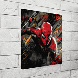 Холст квадратный Человек-паук и красная краска, цвет: 3D-принт — фото 2