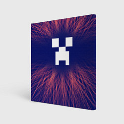Холст квадратный Minecraft red energy, цвет: 3D-принт