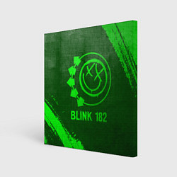 Холст квадратный Blink 182 - green gradient, цвет: 3D-принт