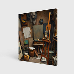 Холст квадратный Мастерская художника, цвет: 3D-принт