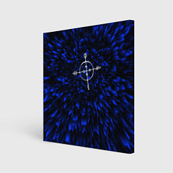 Холст квадратный Megadeth blue energy, цвет: 3D-принт