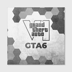 Холст квадратный GTA6 - white gradient, цвет: 3D-принт — фото 2