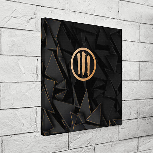 Картина квадратная Three Days Grace golden poly / 3D-принт – фото 3