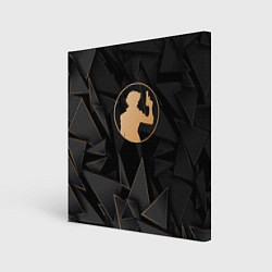 Холст квадратный Cowboy Bebop golden poly, цвет: 3D-принт