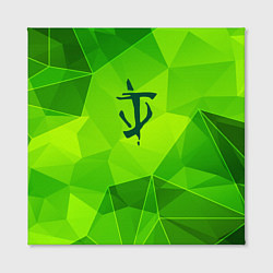 Холст квадратный Doom green poly, цвет: 3D-принт — фото 2