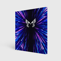 Холст квадратный Placebo neon energy, цвет: 3D-принт