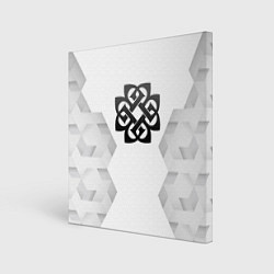 Холст квадратный Breaking Benjamin white poly, цвет: 3D-принт