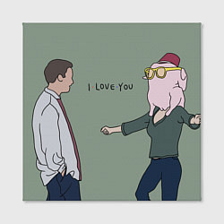 Холст квадратный Чендлер и Моника, цвет: 3D-принт — фото 2