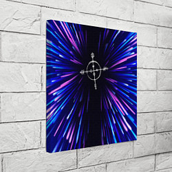 Холст квадратный Megadeth neon energy, цвет: 3D-принт — фото 2