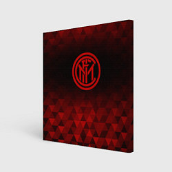 Холст квадратный Inter red poly, цвет: 3D-принт
