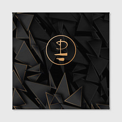 Холст квадратный Pink Floyd golden poly, цвет: 3D-принт — фото 2