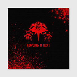Холст квадратный Король и Шут - red gradient, цвет: 3D-принт — фото 2