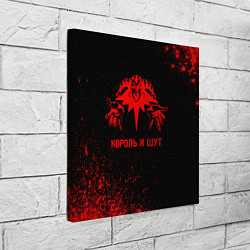 Холст квадратный Король и Шут - red gradient, цвет: 3D-принт — фото 2