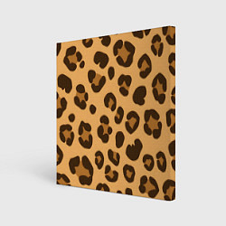 Холст квадратный Коричневые пятна леопарда, цвет: 3D-принт