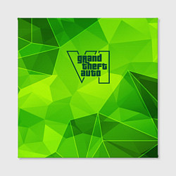 Холст квадратный GTA6 green poly, цвет: 3D-принт — фото 2