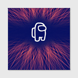 Холст квадратный Among Us red energy, цвет: 3D-принт — фото 2