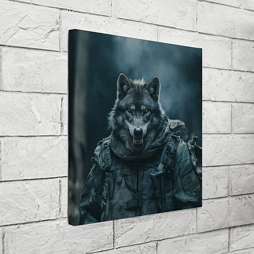 Картина квадратная Солдат волк / 3D-принт – фото 3