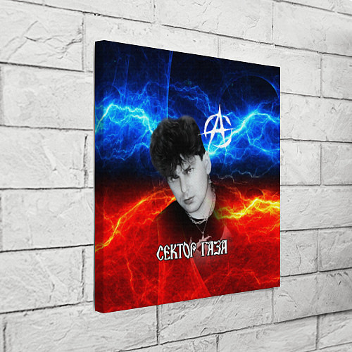 Картина квадратная Сектор газа молнии на фоне / 3D-принт – фото 3